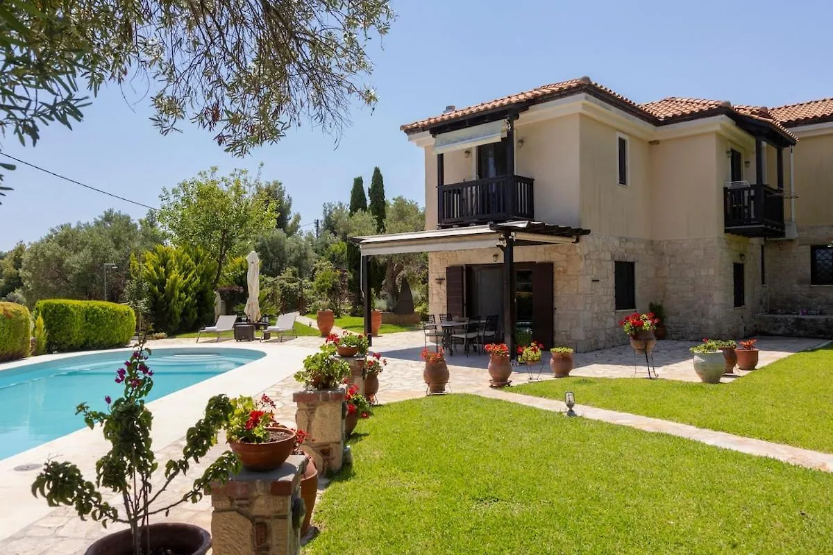 Eco Stone Villa With Private Pool And Jacuzzi Kalándra 0*,